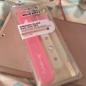 Hello Kitty Premium Glass Nail File Set - Pink and White
